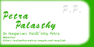 petra palasthy business card